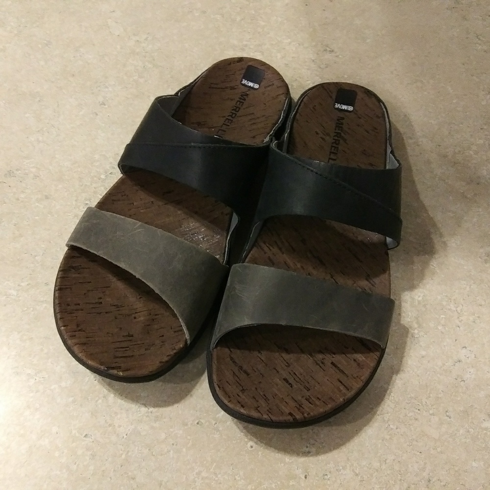 Merrell Sz 9 Black and Gray Sandals